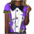 thumbnail image 1 of Camisetas Casuales de Manga Corta de la Tripulación Cuello Impreso Gráfico Tee Ligero Superior 95% Poliéster 5% Elastano, Uso Diario Camiseta Cómoda para Todo el Año, 1 of 1