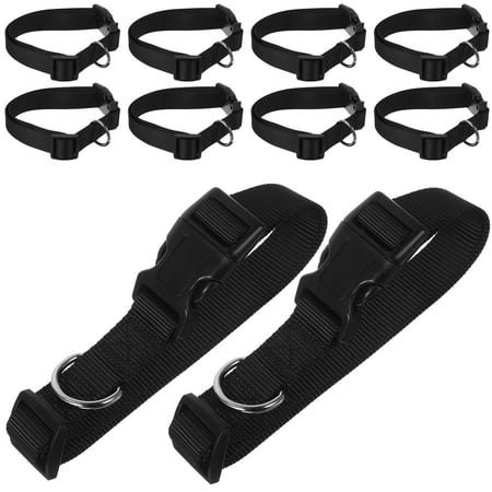 UPKOCH 10 Pcs Goat High Density Webbing Collars Accessories Livestock Supplies Plastic Stainless Steel Black 13X10CM