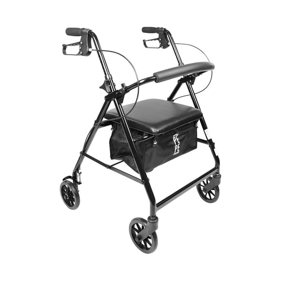 PEPE Mobility - Rollator Walker with Seat, Seniors Lightweight, 4 Wheel, Folding, Aluminum