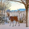 thumbnail image 6 of Christmas Shimmer Light-Up Reindeer Deer Yard Decoration, Lighted Reindeer with Red Bow Outdoor Indoor Decoration with 3 Modes Lamp for Outdoor, Indoor, 6 of 7