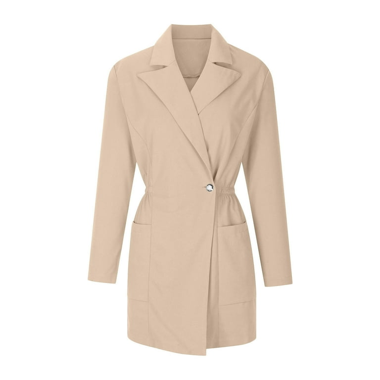 Olyvenn Trendy Blazers Dress Jacket Elegant Bandage Belted for