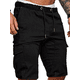 thumbnail image 4 of Txlixc Pantalones cortos de gimnasia para hombre, pantalones cortos de color puro para estiramiento diario Txlixc Moda, 4 of 8