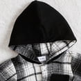 thumbnail image 5 of HCNTES Toddler Boy Winter Clothes Baby Boy Clothes Boy Outfits Baby Plaid Hoodie Romper Pants Fall Winter 0 3 6 9 12 18 Months Baby Clothes for Boy Baby Winter Clothes, 5 of 6