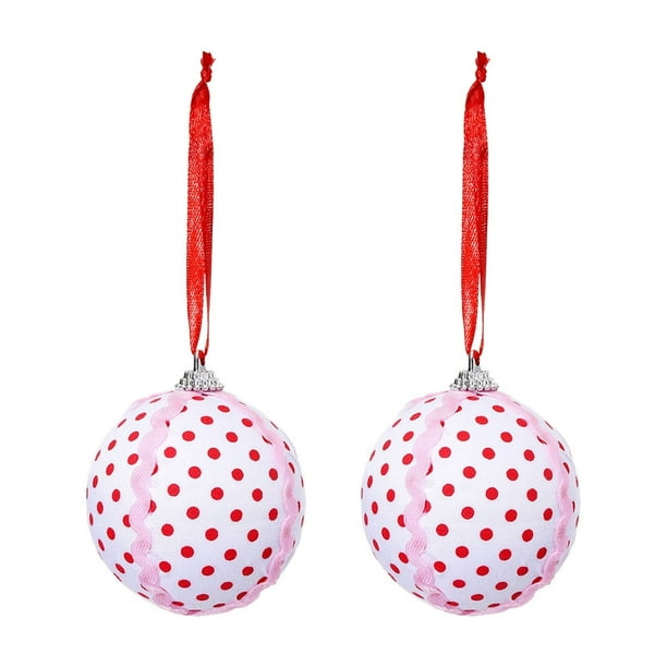 Aooww 6cm Valentines's Day Handmade Fabric Ball Decorative Pendant, Anniversary Hanging Decor, Valentine's Day Gifts For Couples,E
