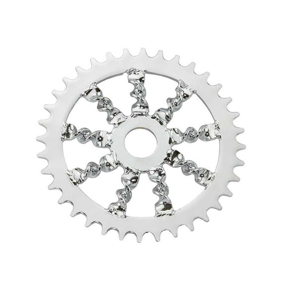 Bike Lowrider Flat Twisted Steel Chainring 1/2 X 1/8 36t Chrome.