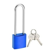 Lock 3 Inch Shackle Key Alike Safety Padlock Aluminum Alloy Lock Blue