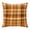 Orange, Brown, Cream, variant on Throw Pillow Covers 16x16 Inch, Orange Checked Fall Decorative Pillow Cases for Couch Sofa Bed, Thanksgiving Buffalo Plaid Cotton Linen Square Home Decor Pillowcases with Hidden Zipper