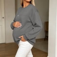 thumbnail image 2 of hoksml Maternity Nursing Sweatshirt Crew Neck Long Sleeve Pocket Adjustable Feeding Top for Pregnant Daily Soft, 2 of 9