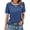 Navy, variant on Dressy Women Tops Crewneck Blouses for Women Striped Colorblock Short Sleeve Shirts Casual Summer Tops