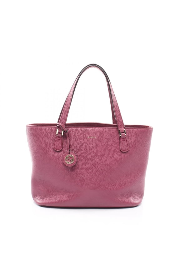 Pre-Owned Gucci Interlocking G Tote Bag Handbag Leather Women's Pink 388561
