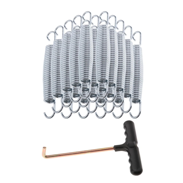 pitrice 20 Pcs Ressorts de Trampoline Robustes Résistants aux Intempéries Accessoires Trampoline Argent 13,5 cm