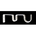 thumbnail image 2 of Urbanest Double Curtain Rod Bracket – Non-Adjustable Wall Mount Drapery Hardware for 1" and 5/8" Curtain Rods, Heavy-Duty Metal, Glossy White, 2 of 2