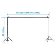 Ktaxon 10x6.5ft Adjustable Background Support Stand Photo Studio Backdrop Crossbar Set