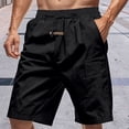 thumbnail image 2 of Men’s Cotton Linen Casual Shorts Beach Vacation Sports Cool Summer Bottoms, 2 of 6