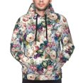 thumbnail image 2 of Bingfone Colorful Flowers Men's Drawstring Hoodie Long Sleeve Pocket Sweatshirts-X-Large, 2 of 6