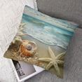 thumbnail image 7 of Chilfamy Beach Pillow Cover Summer Starfish Seashell on Beach Nautical Long Pillow Case with Zipper Decorative Bedding Pillowcase Coastal Pillow Covers Soft Cushion Pillow Case for Home,2pcs, 7 of 7