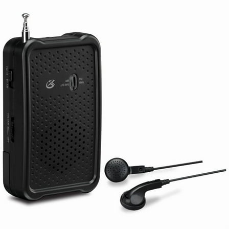 GPX Portable AM/FM Radio, Black, R055B