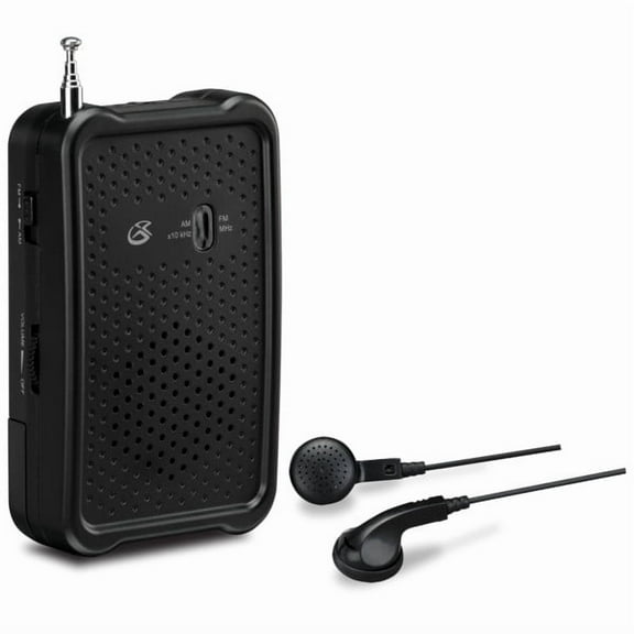 GPX Portable AM/FM Radio, Black, R055B