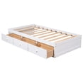 thumbnail image 3 of Twin Size Platform Storage Bed with 3 Drawers, Solid Wood Platform Bed Frame, No Box Spring Needed, 3 of 8