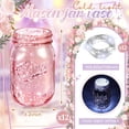 12 Pcs Painted Mason Jars for Table Glass Decorative Jars with 12 Light
