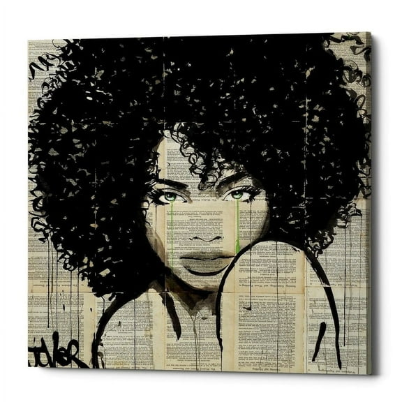 Epic Graffiti 'Angel' by Loui Jover, Canvas Wall Art, 18"x18"