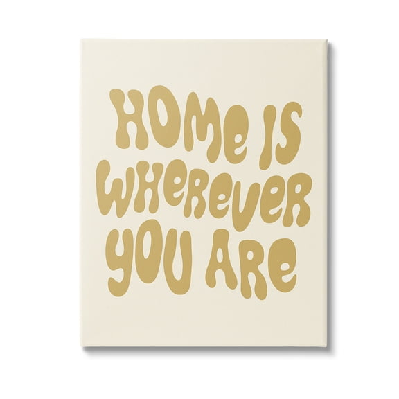 Stupell Industries Groovy Wherever You Are Typography Painting Gallery Wrapped Canvas Art Print Wall Art, 16 x 20