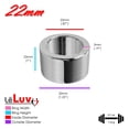 thumbnail image 4 of LeLuv Eyro Stainless Penis Ring | (22mm) 0.87" Inside Diameter | 25mm Width | Enhance Pleasure and Performance, 4 of 4