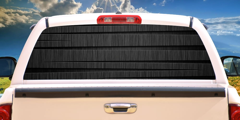 Carved Wood Rear Window Graphic Truck View Thru Vinyl Decal Back Walmart Com Walmart Com