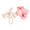Fabric Rose Brooch Rhinestone Decoration Fashionable Exquisite Women