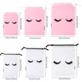 thumbnail image 2 of Eyelash Extension Travel Beauty Supplies Lipstick Toiletry Organizer Storage Bag Packaging Eyelash Aftercare Bags Makeup Pouch Lashes Drawstring Bag Toiletry Bag WHITE 15X20CM, 2 of 8
