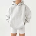 thumbnail image 5 of VISALY Hoodies Pullover Tunic Sweatshirt Hoodies Oversized Sweatshirts Pullover Sweaters Long Sleeve with Pockets Winter Fall Sweatshirt Long Sleeved Sweater Fall Sweatshirts Grey S, 5 of 7