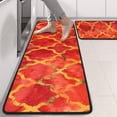 thumbnail image 2 of Kitchen Rugs Sets Of 2,Red Yellow Checkered Pattern Anti Fatigue Kitchen Mat Rugs Non Slip Washable,Decorative Kitchen Floor Mats for Kitchen,Sink,Laundry,17"x47"+17"x47", 2 of 5