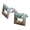 Silver, variant on Horse Wild Mustang Running Square Cufflink Set - Silver or Gold