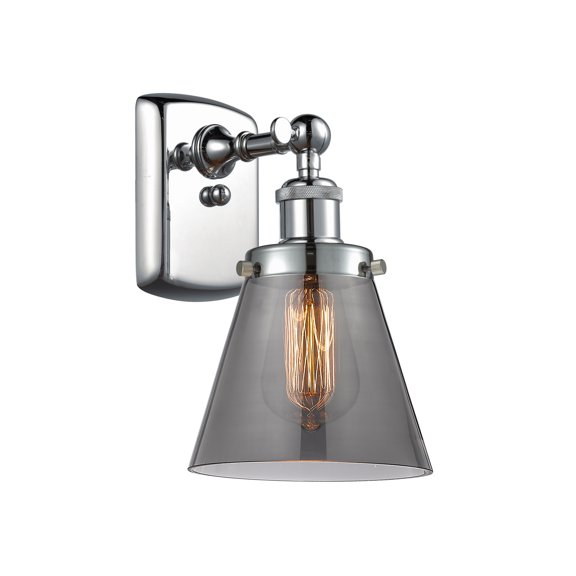 Innovations 916-1W-PC-G63-LED Small Cone 1 Light Sconce part of the Ballston Collection, Polished Chrome