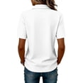 thumbnail image 4 of Bexdxz Polo Shirts for Women Golf Button Collared Summer Short Sleeve Tops Lightweight Work Polo Shirt Womens Blouses White L, 4 of 5