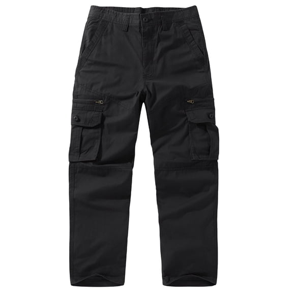 LEKWK Mens Pants Regular Fit Multi-Pocket Cargo Pants Durable Woven Fabric Work Pants Utility Safety Pants for Outdoor Activities Wear