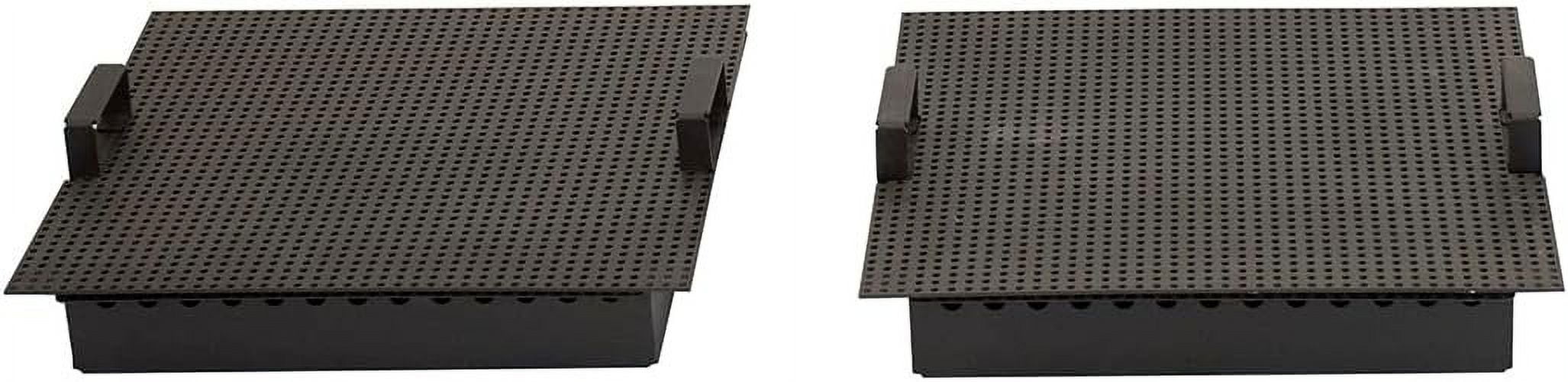 Blue Sky Outdoor Living Rectangle Peak Smokeless Patio Fire Pit, Dual Lift-Out Ash Catches, Black