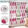 thumbnail image 4 of 2 Panels Set Blackout Curtains Thermal Insulated Sun Protection Room Darkening Drapes for Bedroom Heart-shaped Rose Pattern, 4 of 6