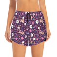 thumbnail image 4 of Lsque Cute Squirrel Floral Printed Women's Running Shorts with Liner Pockets,Elastic Quick Dry Workout Athletic Gym Yoga Shorts,Womens High Waist Shorts-Large, 4 of 9