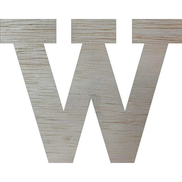 Wooden Block Letters, Unfinished 6'' Rockwell W, Craft