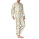 thumbnail image 2 of Balery Floral1 Pijama para Hombre de Dos Piezas con Manga Larga, Conjunto de Dormir y Descanso Suave con Bolsillos-Large, 2 of 7