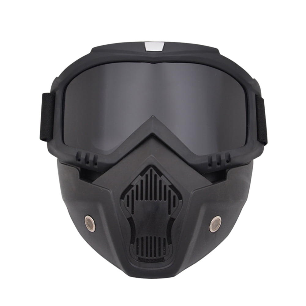 Moto Riding Protective Helmet Goggles Detachable Modular Shield Face Mask New 