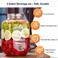 thumbnail image 3 of Dispensador de bebidas JOFUYU de 2 galones x 2 con soporte de vidrio, 3 of 7