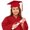Red, variant on Matte Graduation Cap and Gown Class of 2025 Set Bulk with Tassel for Primary School & Kindergarten for 2-12 Years