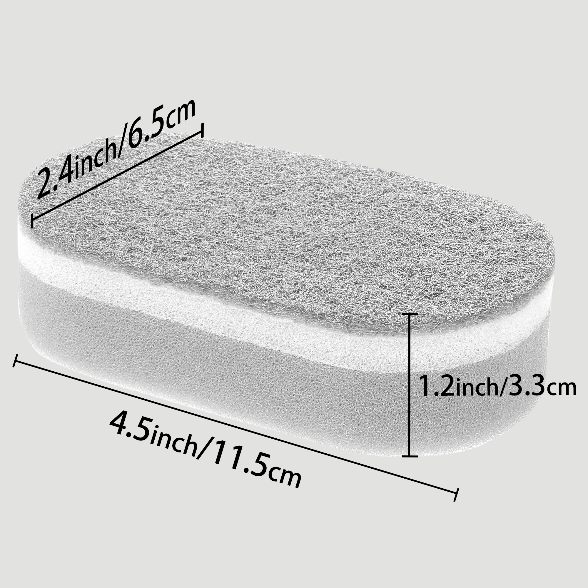 Unique Bargains Kitchen Scrub Sponges Non-Scratch Cleaning Sponge for Household Silver 3