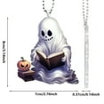 thumbnail image 3 of HomeDM Halloween Cute Ghost Hanging Ornaments Plastic Pumpkin Decorations Farmhouse Rustic Tiered Tray Decor for Home Table Houseroom, 3 of 9
