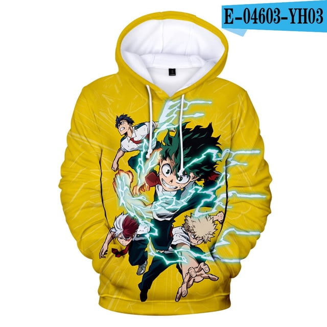 Sudaderas con capucha de My Hero Academia Anime, sudaderas de Halloween, chaqueta informal para adultos y niños, tallas para niños, jersey de Cosplay Izuku UnisexRosa CS Deng Xun unisex