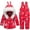 Red, variant on YOUI-GIFTS Baby Girls Snowsuit Toddler Hooded Down Jacket Coat + Snow Pants Kids 2 Pieces Ski Set Pink 18-24 Months
