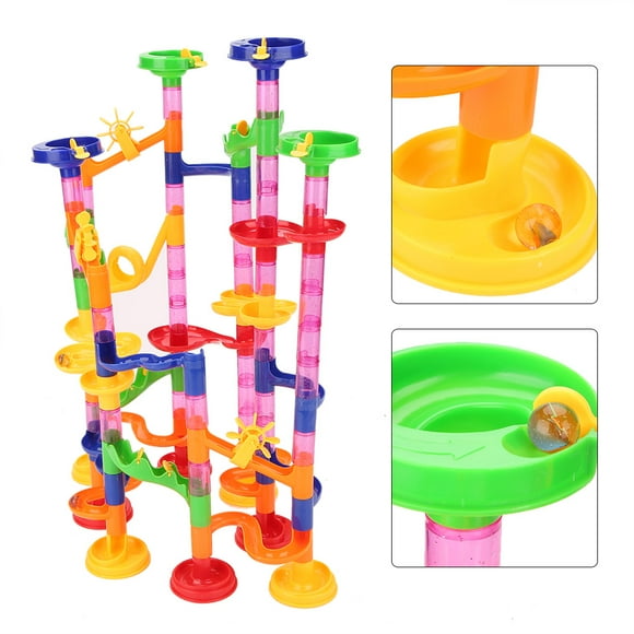 Pathway Brick Toy, Marble Maze Game Set Toys with Rolling Balls Learning Building Blocks Boys Girls Toys Gift for Kids Children