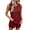 Wine, variant on Bovxnpu Women 2 Piece Loungewear Set Beach Vacation Sweatsuit Tracksuit Set Women's Sleeveless Top & Shorts Round Neck Fall Casual Outfit Summer Outfits